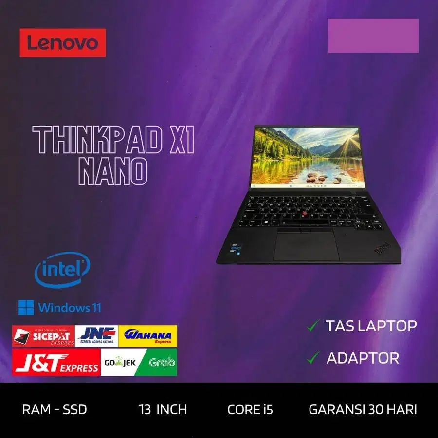 Lenovo ThinkPad X1 Nano Core i5 Gen11 Ram 16GB Ssd 512GB 13” D-RC