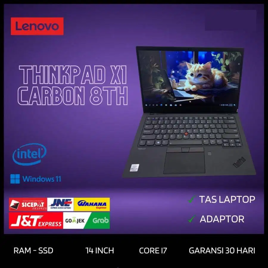 Laptop Lenovo Thinkpad X1 Carbon 8th Core i7 Gen10 Ram 16GB-256GB D-RC