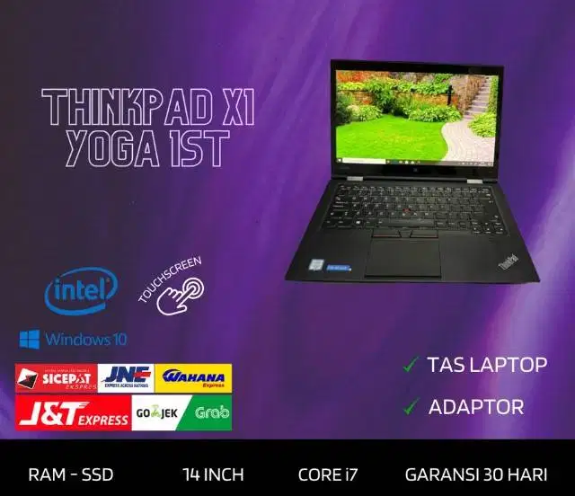 Lenovo Thinkpad X1 Yoga 1st CORE I7 GEN 6 Ram 8GB-256GB Touchs D-RC