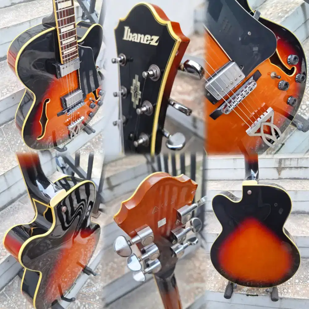 IBANEZ GITAR AF75 BROWN SUNBURST HOLLOWBODY