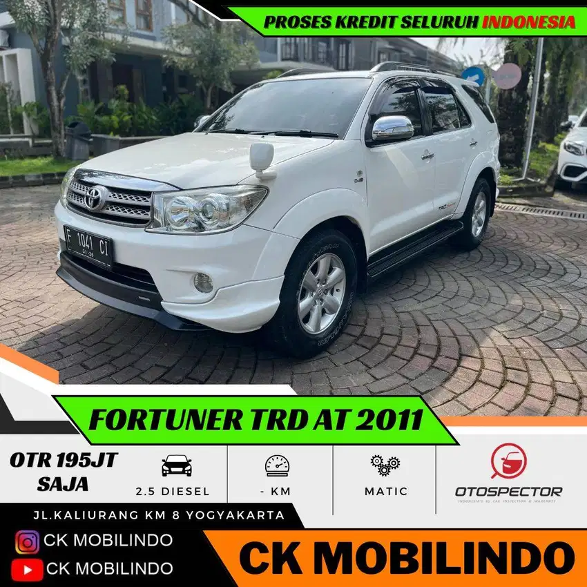 (Dp15jt) Fortuner TRD Matic 2011 Diesel Pajak Baru Kredit Murah