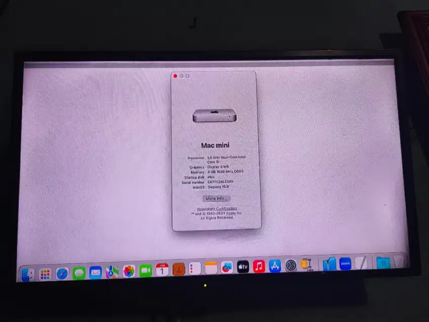 macmini late 2014 macos sequoia core i5 ssd 256gb full Apps
