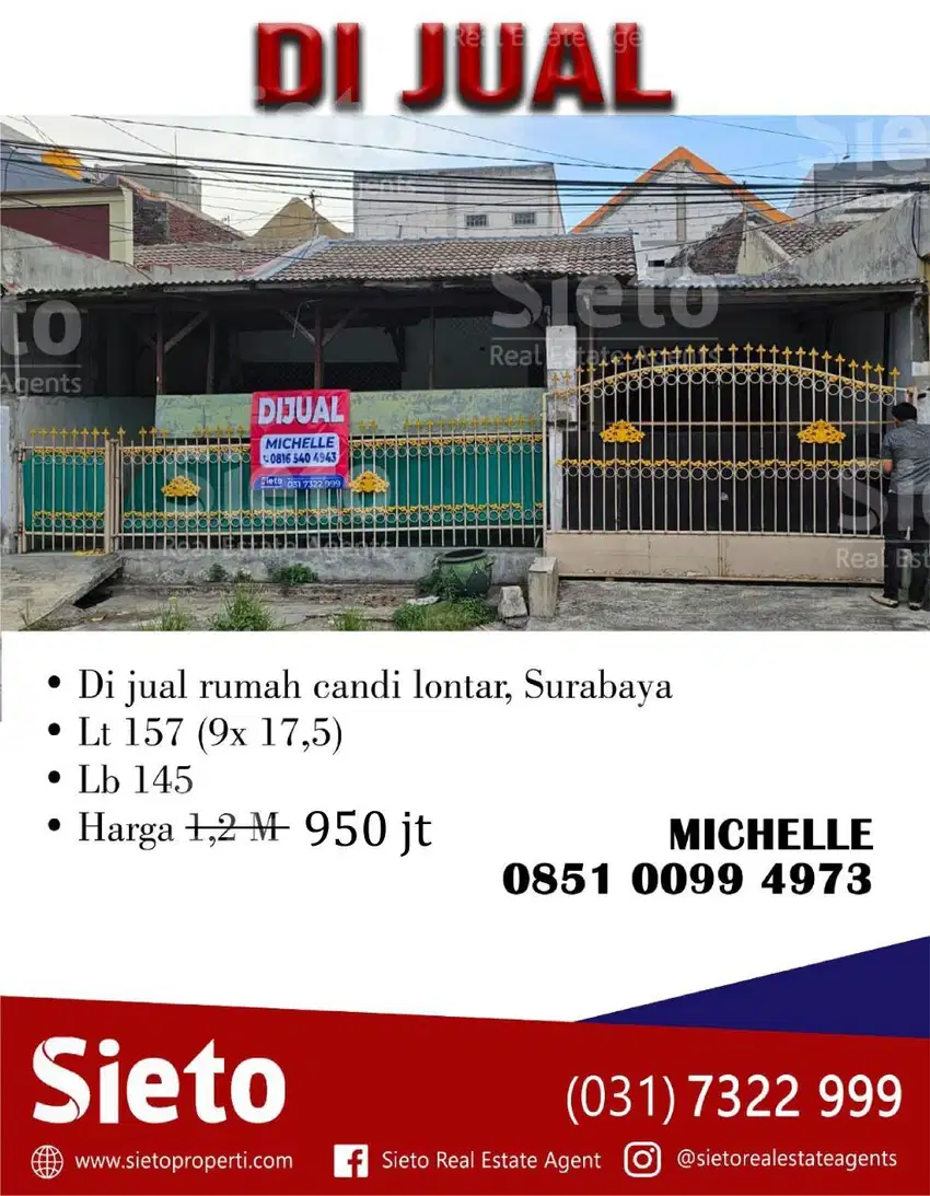 Dijual Rumah di Candi Lontar Surabaya