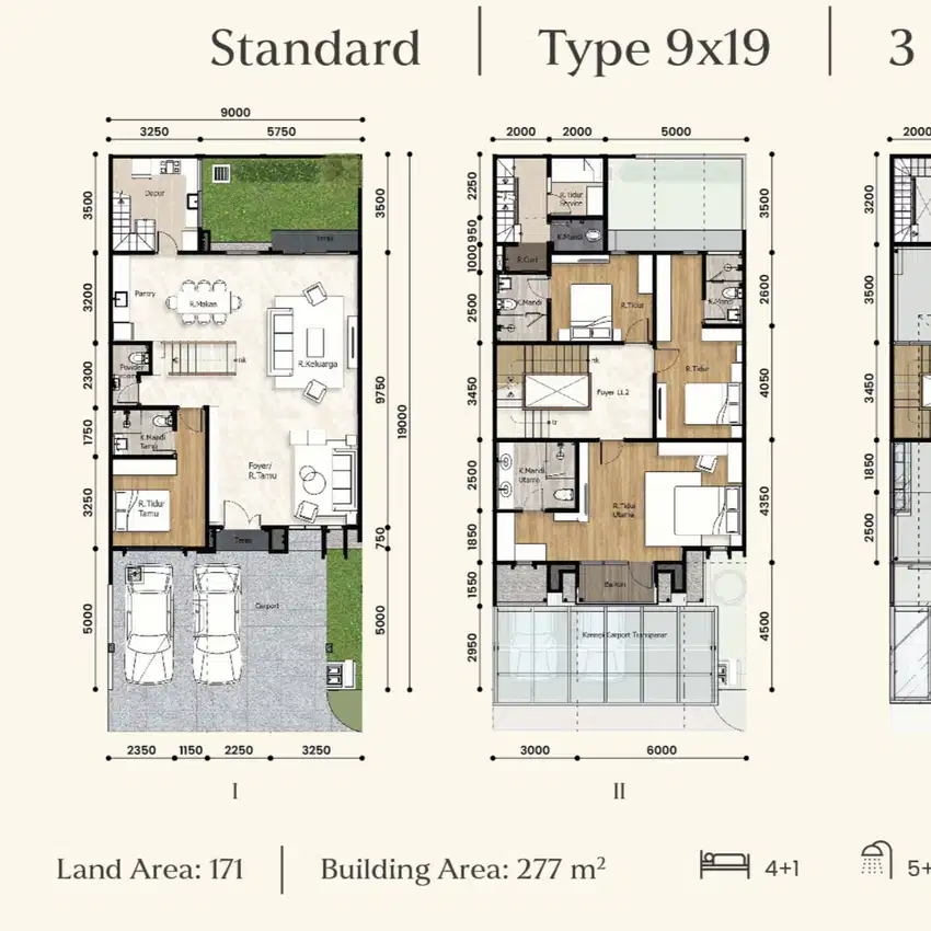 Grand Pasadena Village 9 x 19 3 Lantai Skydeck Hadap Tenggara