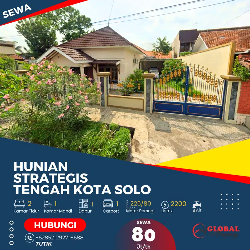 Rumah Strategis Tengah Kota Solo