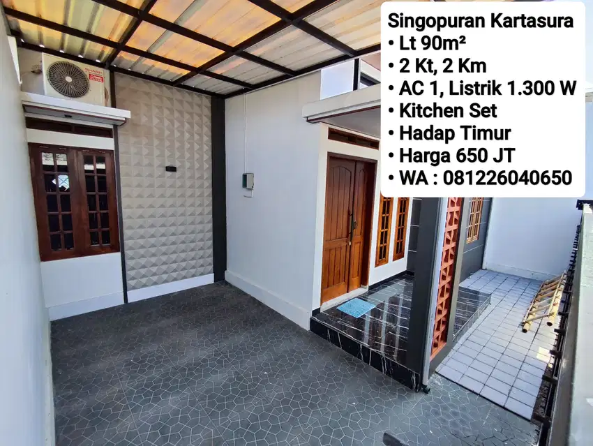 Jual Rumah Siap Huni Area Singopuran Kartasura, Dekat Colomadu