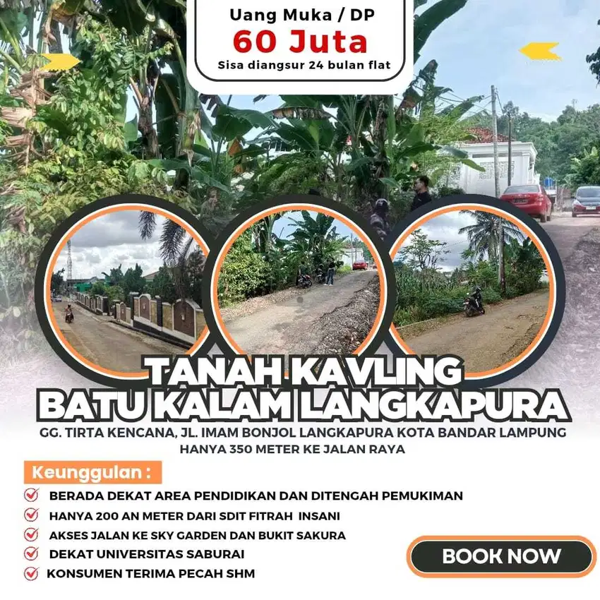 Kavling Dekat Sekolah Fitrah Insani Langkapura