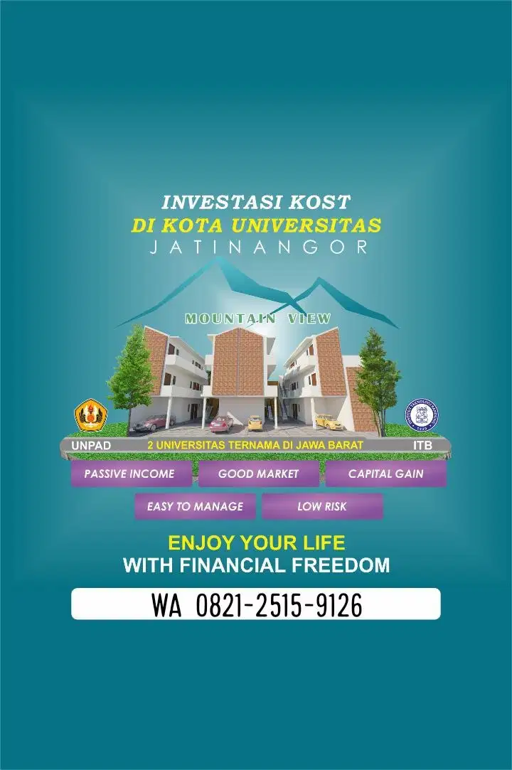 Dijual Kostan 8-kamar Furnished dekat Kampus ITB, UNPAD, IPDN, IKOPIN