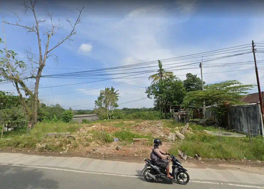 Dijual cepat tanah pinggir jalan poros km 12 datar dekat jalan toll
