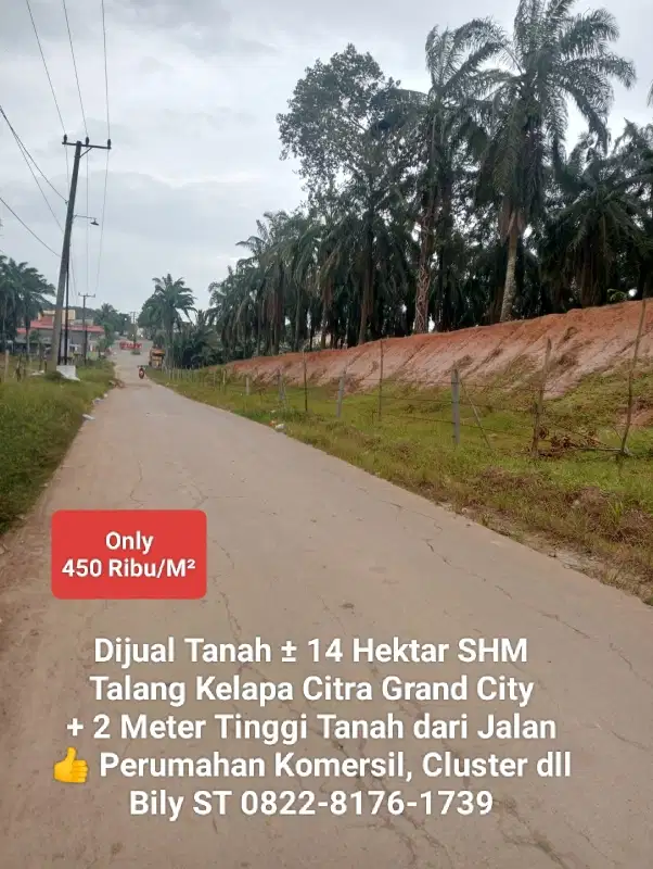 Tanah ± 14 Ha CGC Talang Kelapa Murah Palembang komersil