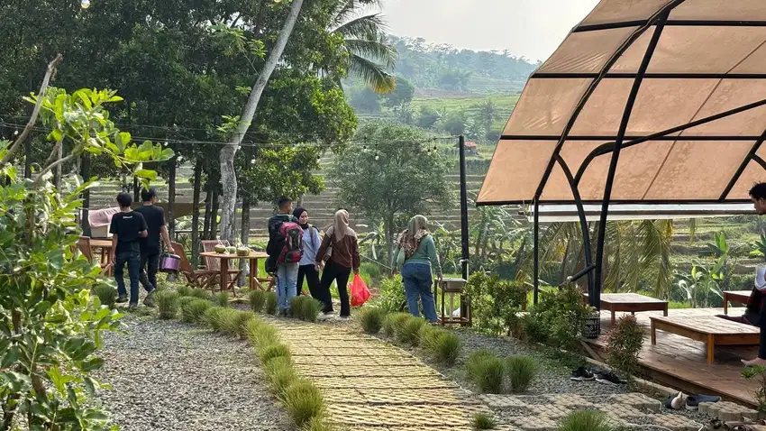 Tanah kavling view bagus pegunungan dan pesawahan.
