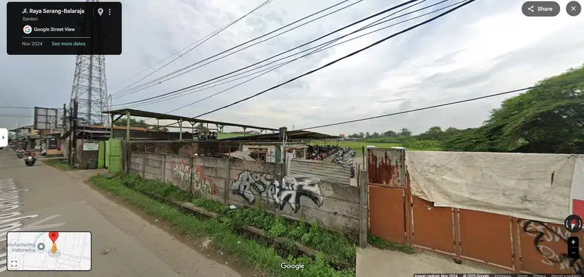 Jual via lelang Tanah 2 Ha Jalan Raya Balaraja cocok u/ komersil !