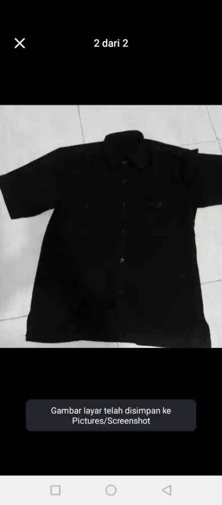 Baju atasan safari lengan pendek