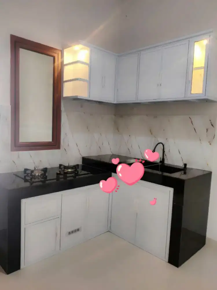 Kitchenset almunium acp ,tahan air,anti rayap ,awet $ pm