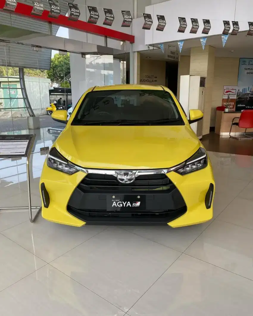 DP 7JT TOYOTA AGYA G MANUAL 2025 KREDIT MATIC CVT KUNING HITAM GREY