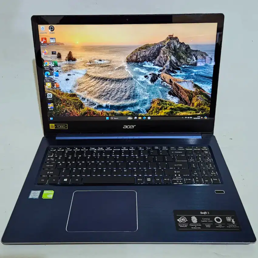 Laptop Desain Grafis Acer Swift core i5 gen8 dual vga Nvidia GeForce