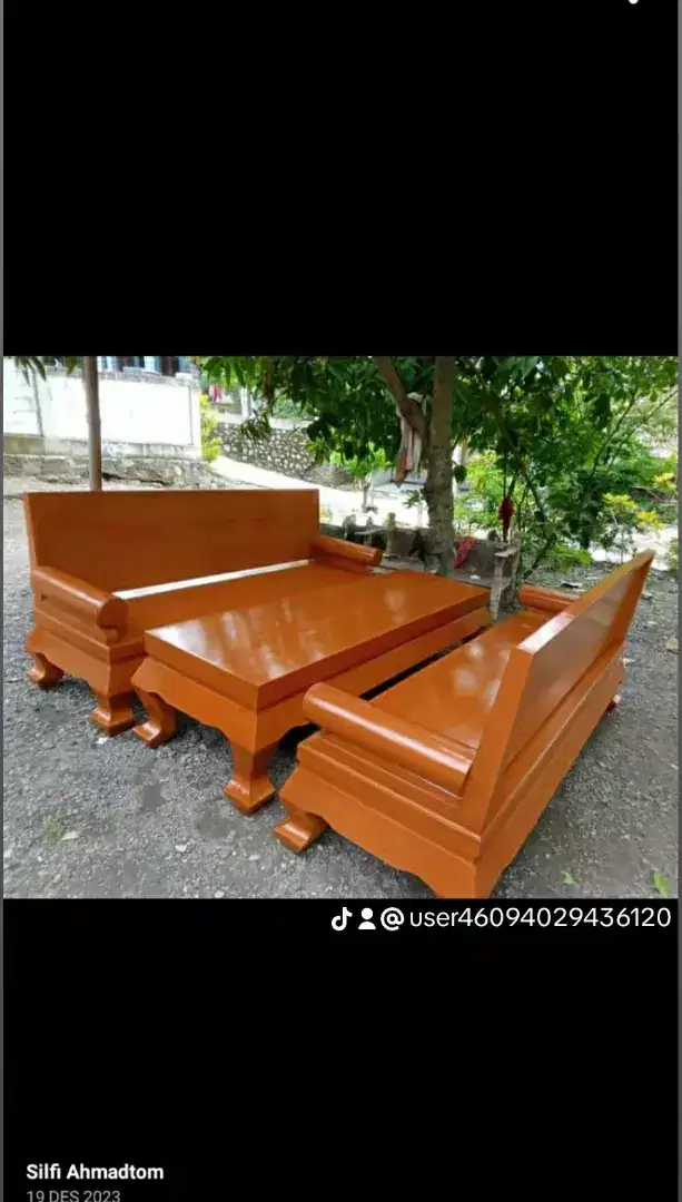 Meja tamu full jati