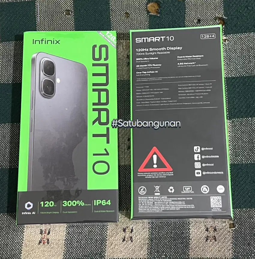 Infinix Smart 10 Ram 4+4/128 Gb Baru Segel Box Garansi Resmi 12 Bulan