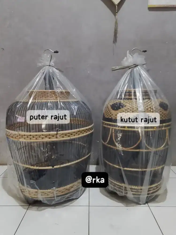 sangkar puter dan kutut rajut