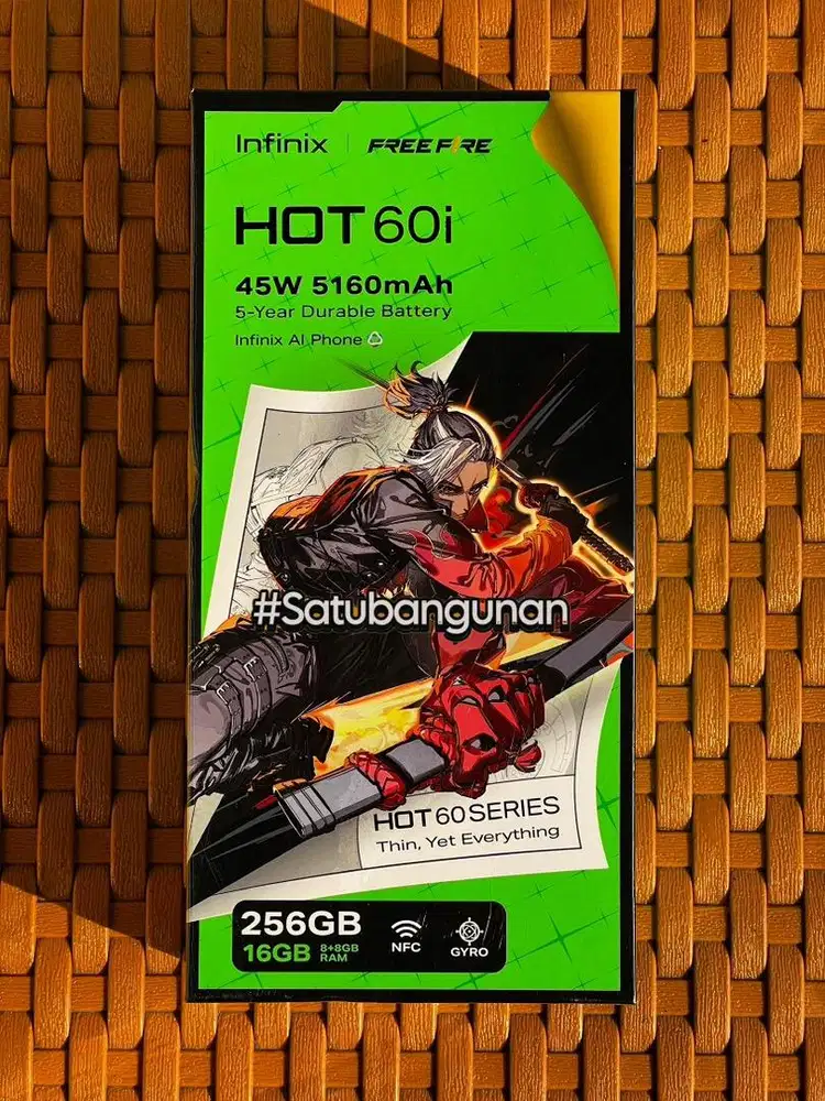 infinix Hot 60i 8+8/256 Gb Baru Segel box garansi resmi 1 tahun