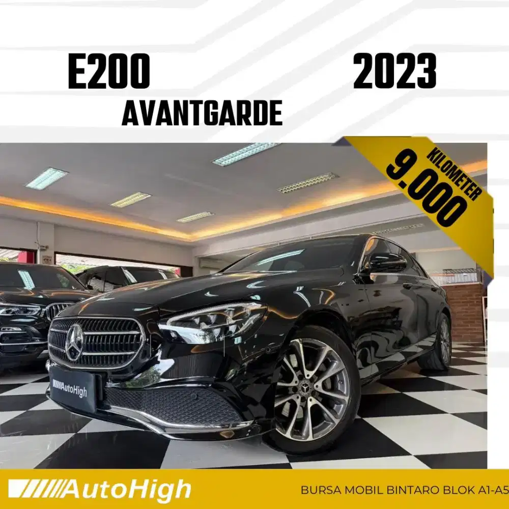 DP10% [Km9.000] E200 Panoramic 2023 Black Reg 2024 #AUTOHIGH