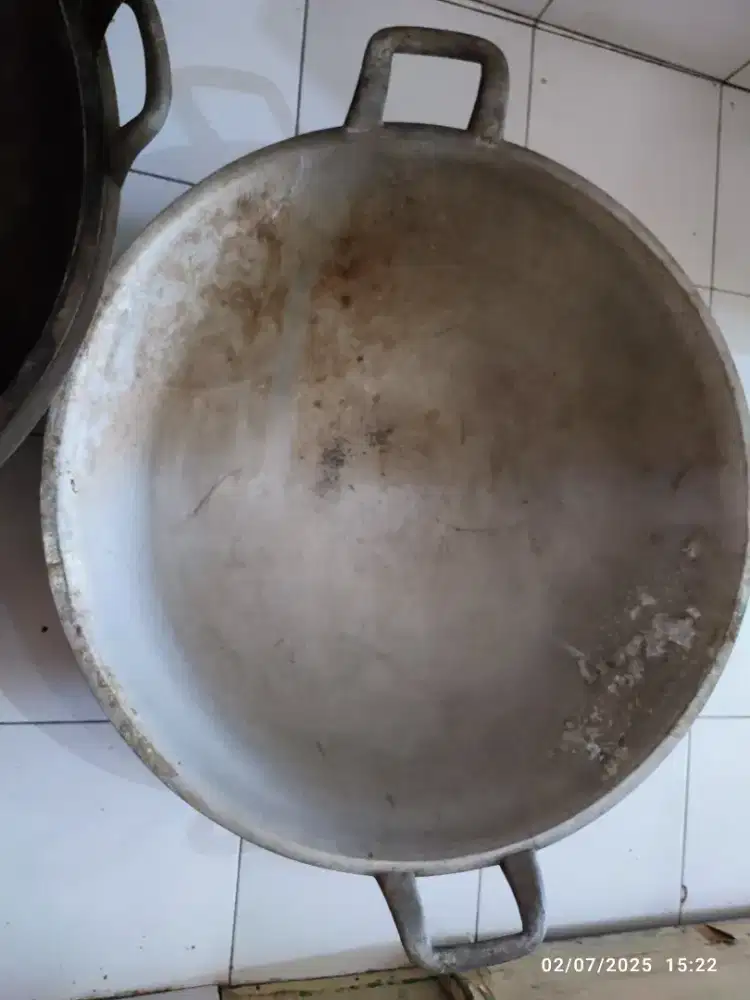 kuali wajan aluminium jumbo ada 3 ukuran 70cm 75cm 80cm