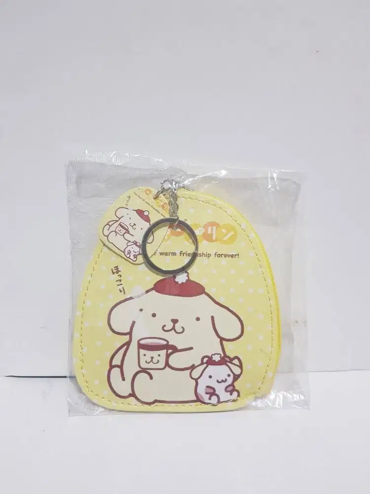 pompompurin sanrio keychain key holder coin purse dompet koin original