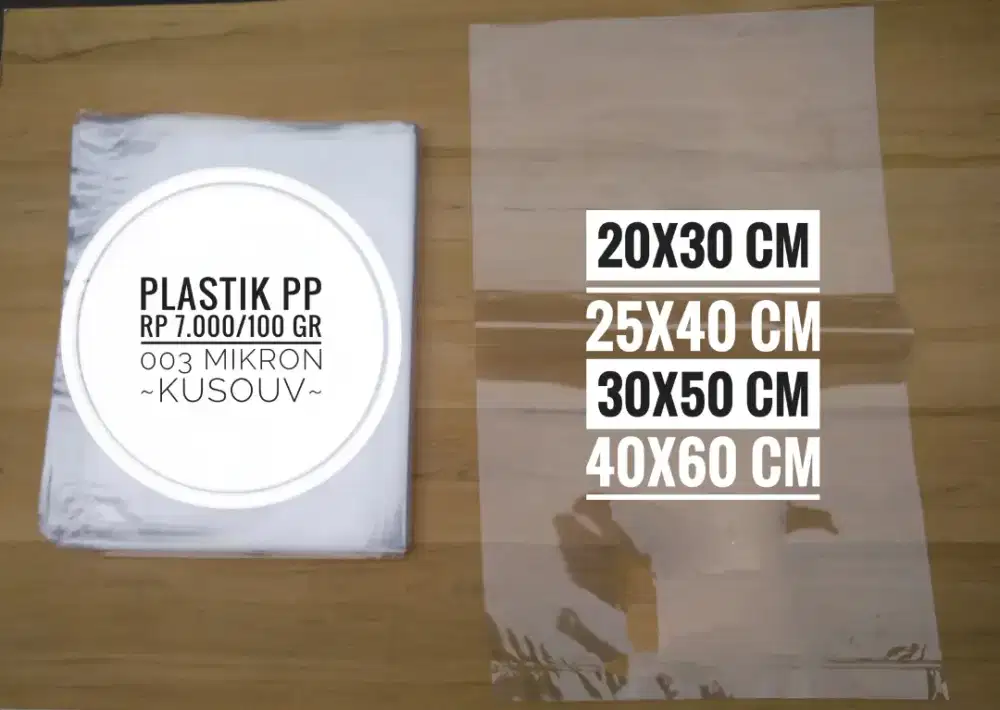 Plastik PP Bening/Plastik Laundry/Kantong Plastik Rumah Serbaguna