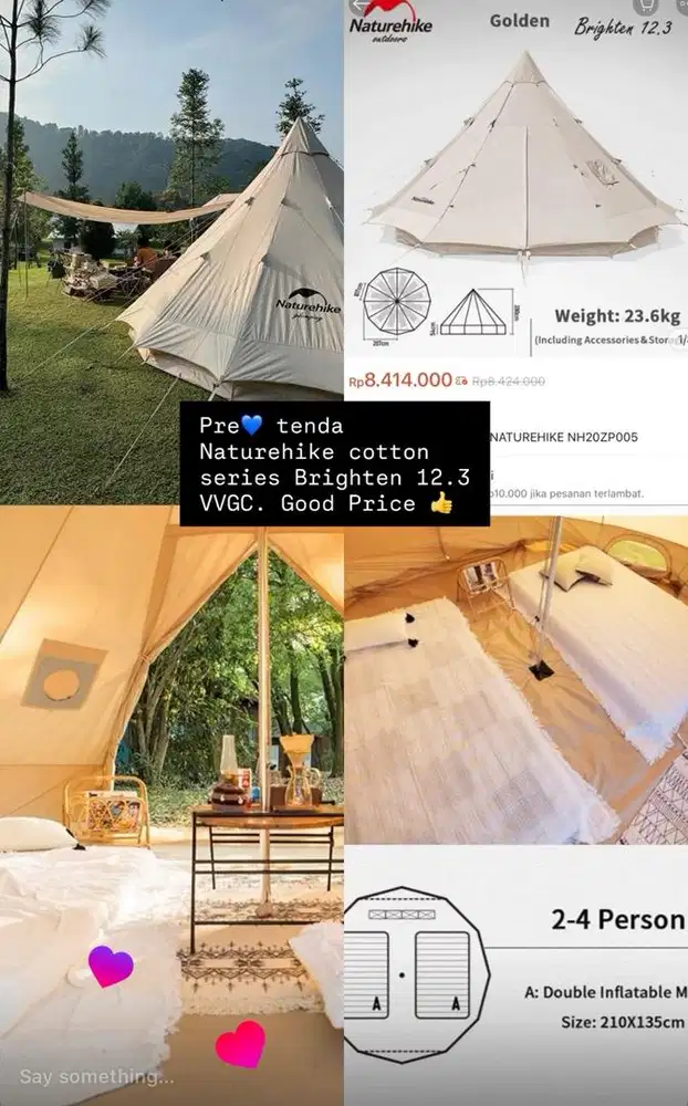 Tenda Naturehike Cotton series Brighten 12.3