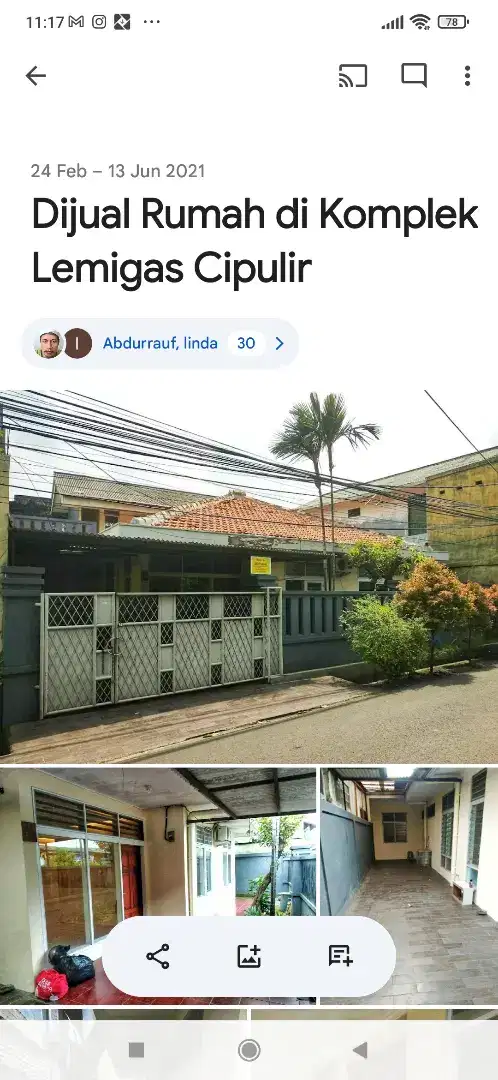 Rumah, Komplek Lemigas Blok C 60, Jl. Masjid Cidodol