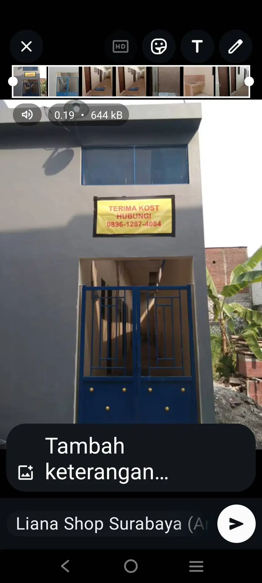 Rurumah kost sudah ada penghuni