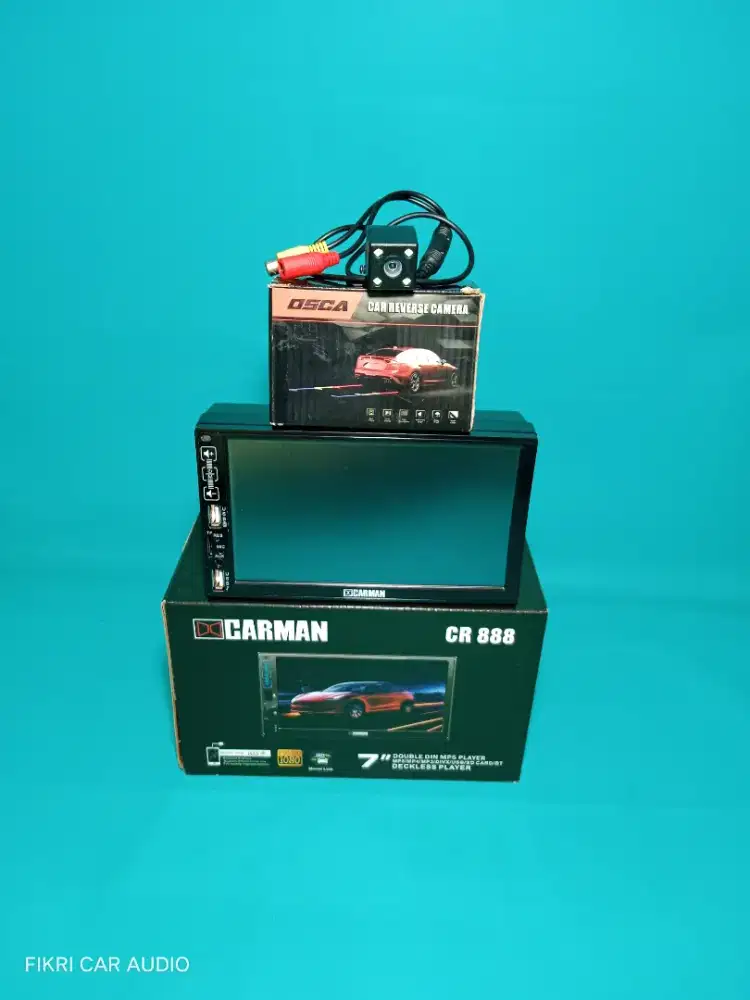 Ples Pasang Head Unit Doubledin CARMAN CR-888 non CD & Camera Parkir