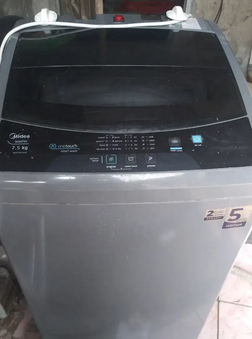 JUAL JH NH MESIN CUCI 1 TABUNG UDAH MANUAL MEREK MIDEA 7,5KILO,CEK JH