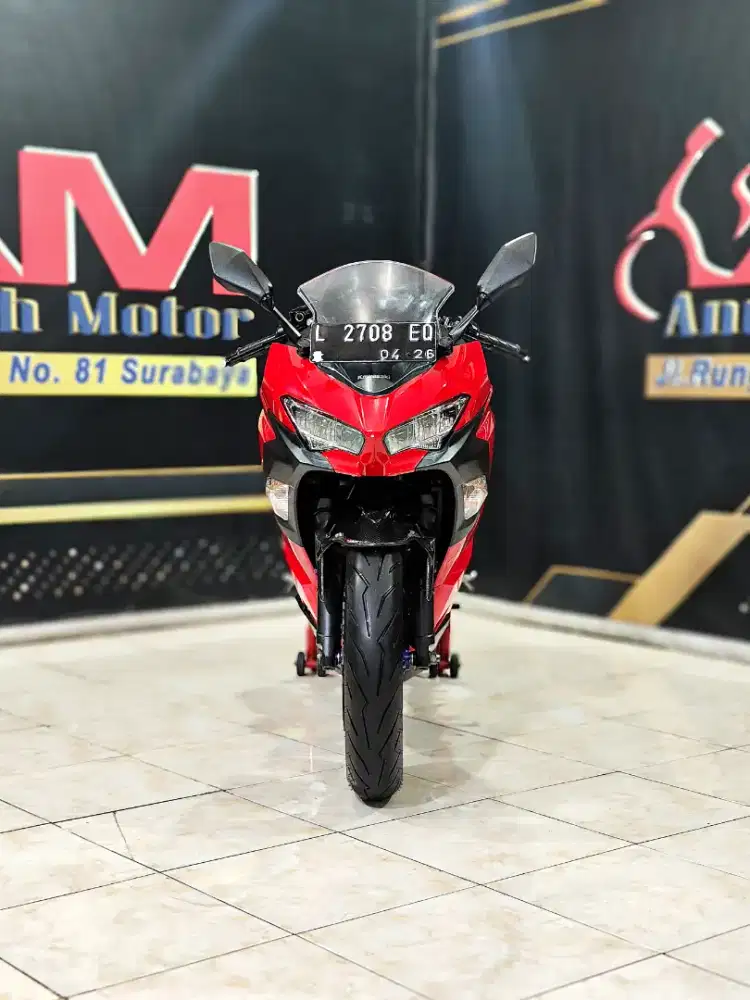 All-New Ninja 250 QS red glossy  mewah 2021. Anugerah motor rungkut