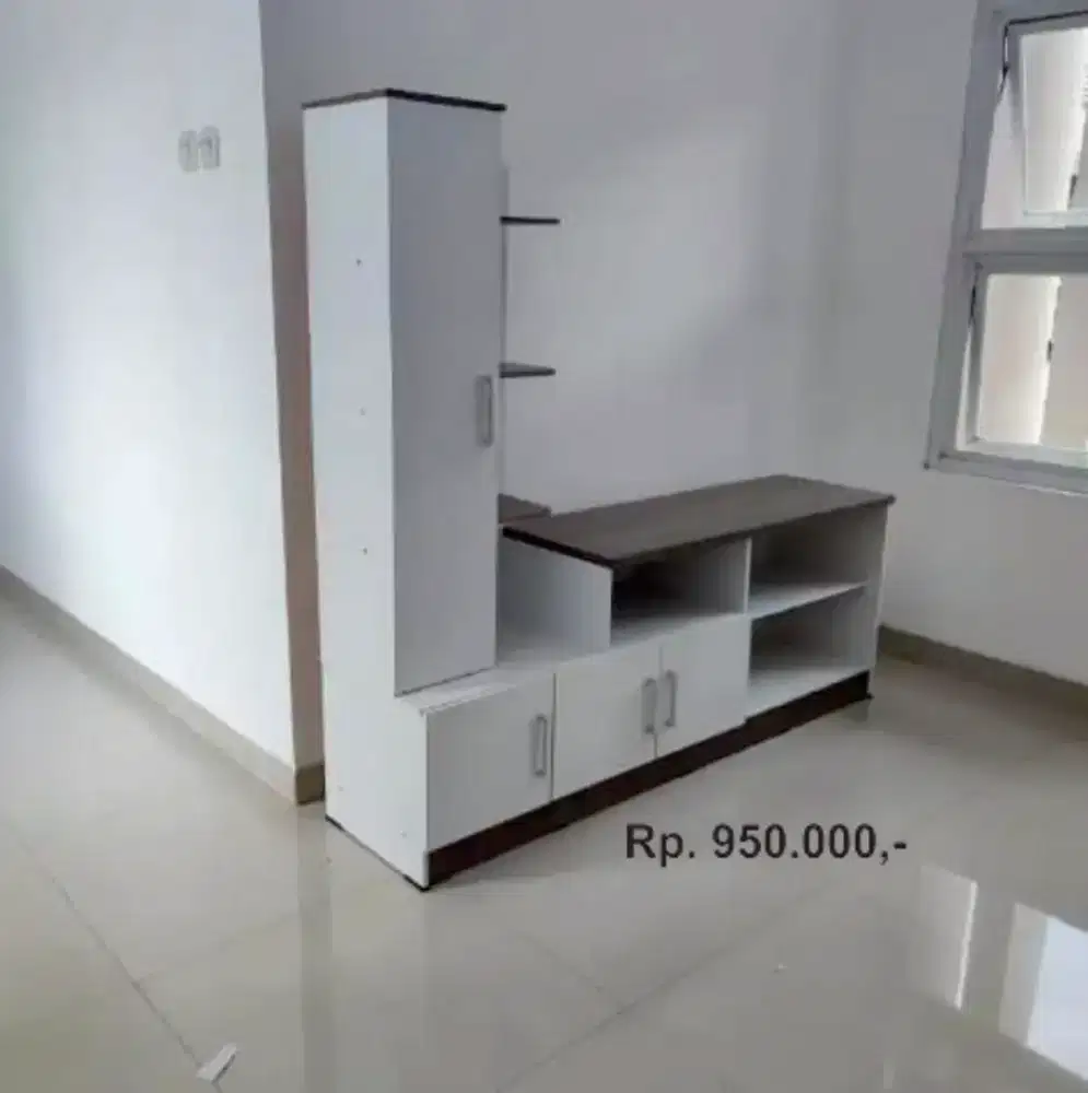 Rak Meja Tv Partikel Board Minimalis Modern