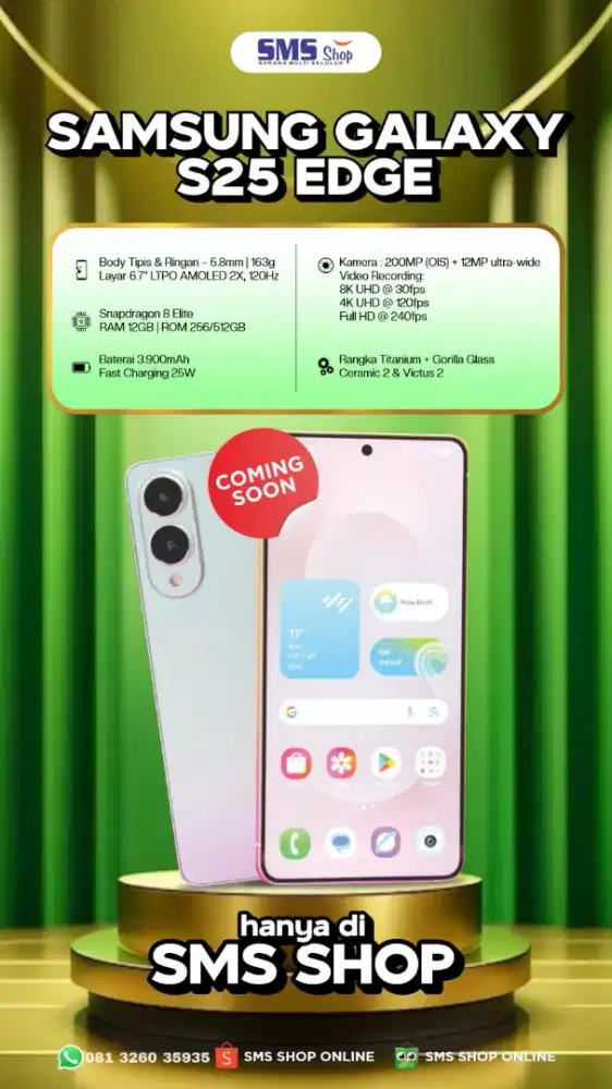 SAMSUNG GALAXY S25 EDGE 12GB / 256GB