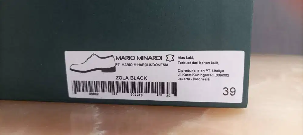 Sepatu Kerja Mario Minardi Original Model Zola Black