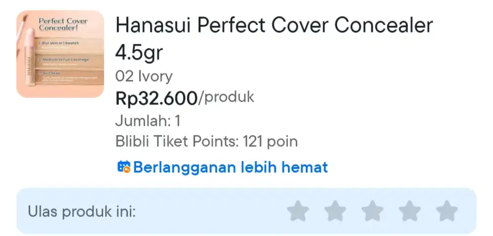 Hanasui perfect cover concealer