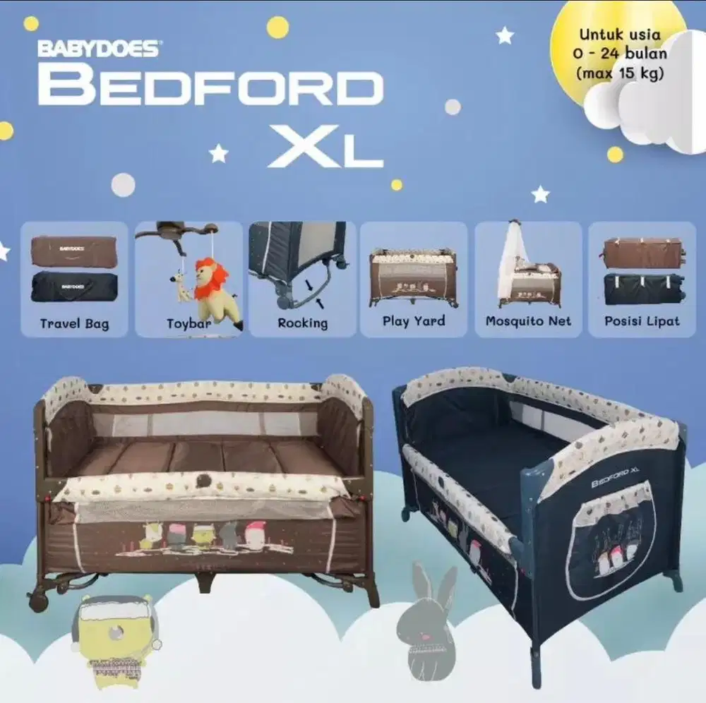 Ranjang Bayi (baby) Bedford XL + kasurnya