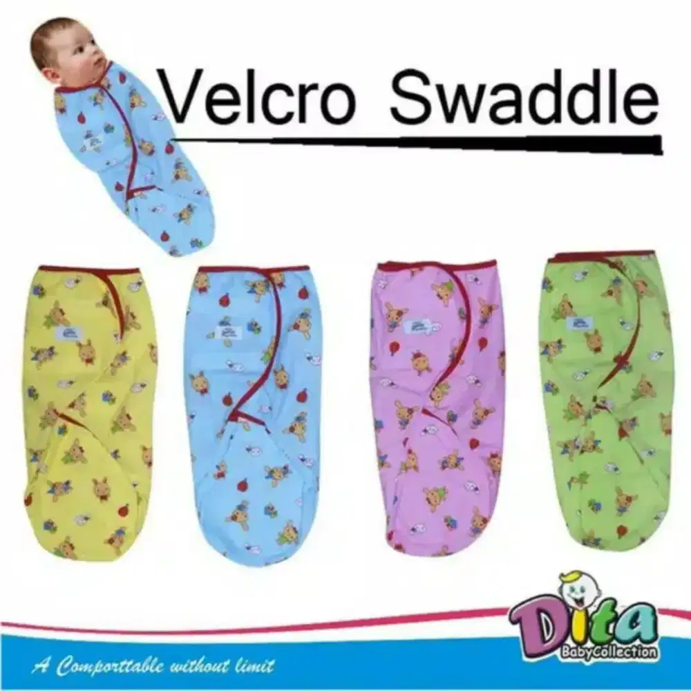 Bedong baby instant velcro