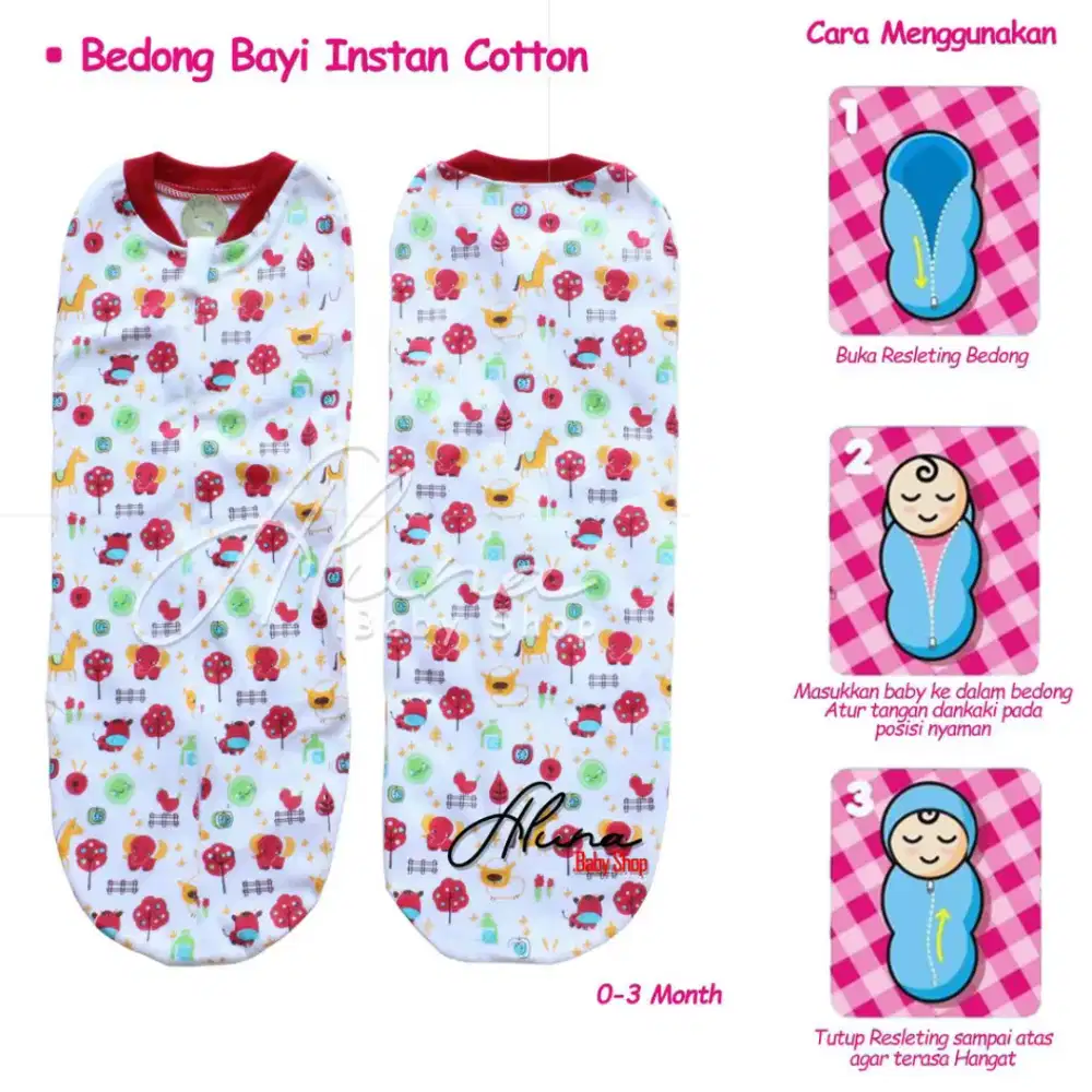 Bedongan baby instant cotton