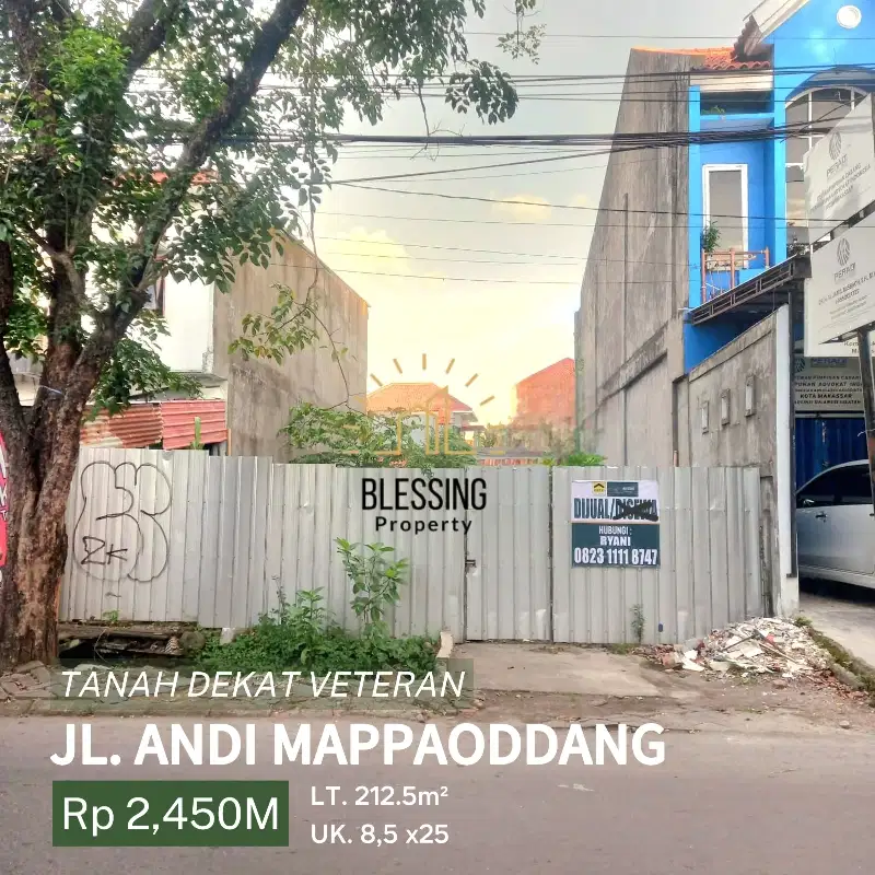 Tanah kavling untuk 2 ruko jalan mappaoddang