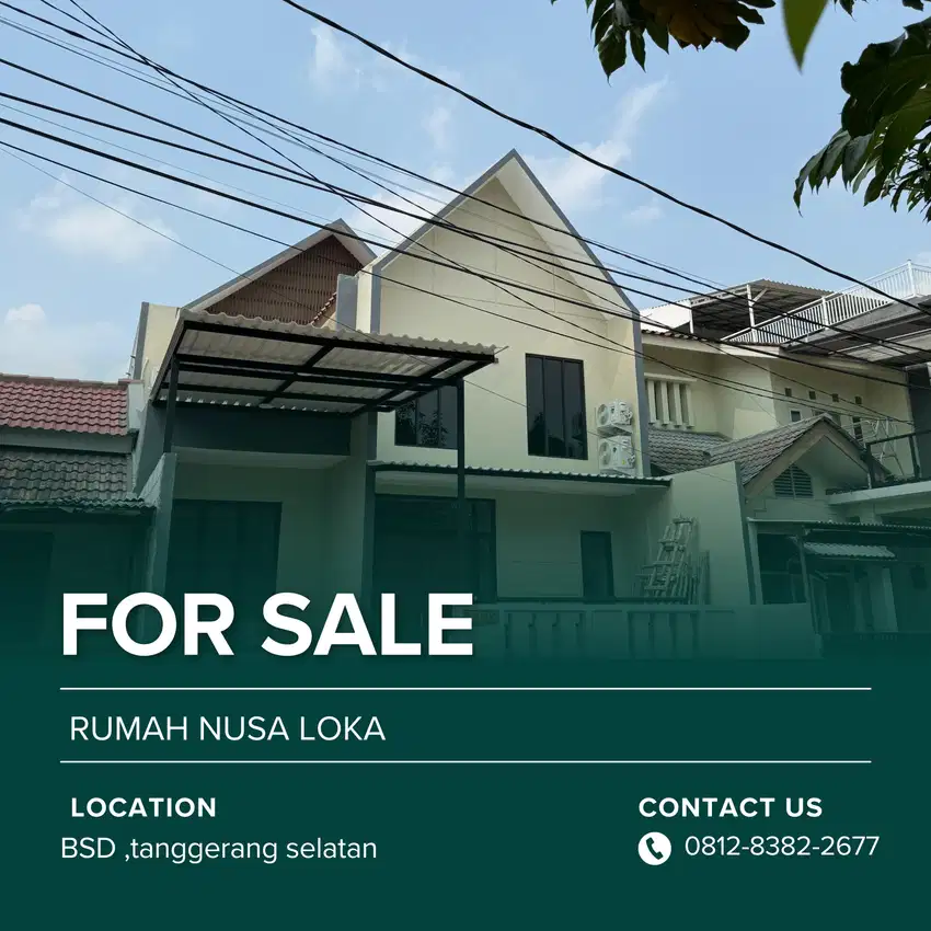 Dijual Rumah Nusa Loka, BSD, Tangsel