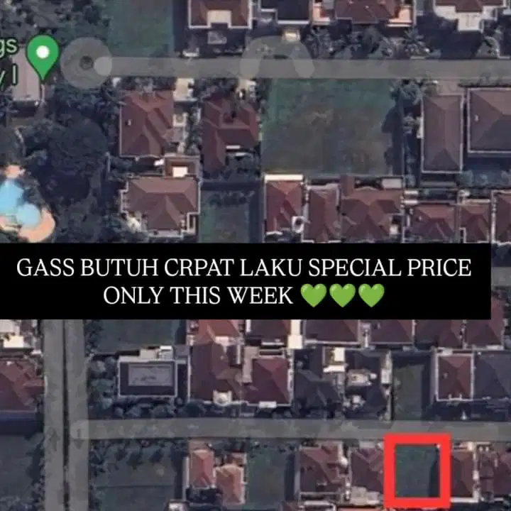 dijual murah tanah villa bukit regensi pakuwon indah terdepan