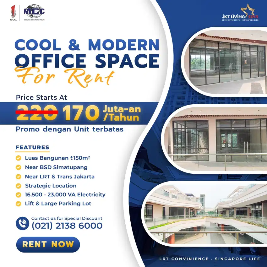 Di sewakan ruangan untuk kantor