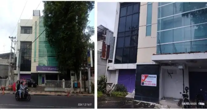Disewakan ruko di Jln Sam Ratulangi dekat Ziro point eks Bank Muamalat