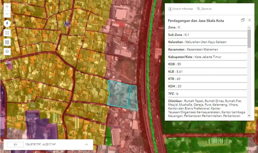 Tanah komersil pinggir jalan depan lapangan golf rawamangun