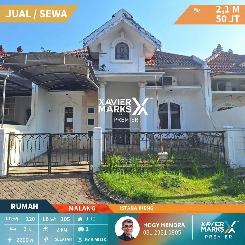 DISEWAKAN/DIJUAL RUMAH Di Istana Dieng - Malang