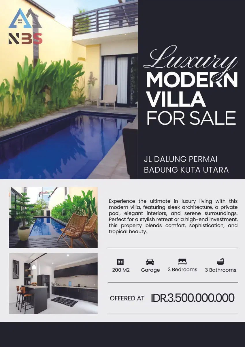 Dijual villa 2 lantai Bagus & sangat terawat  Jl dalung permai Badung