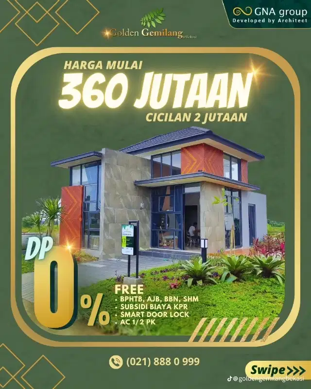 Rumah mewah cicilan 2 jtan lokasi bebas banjir